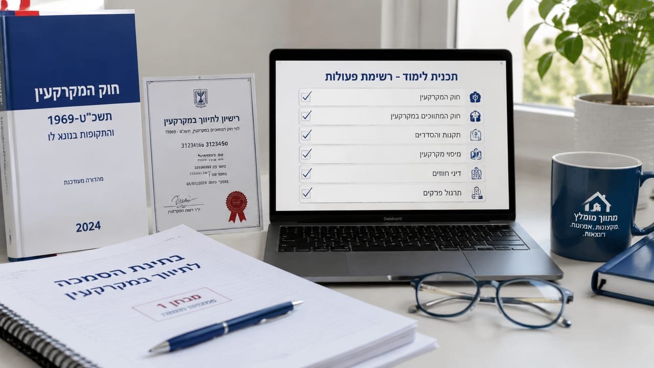 המסלול המעשי לקבלת רישיון תיווך נדל״ן בישראל