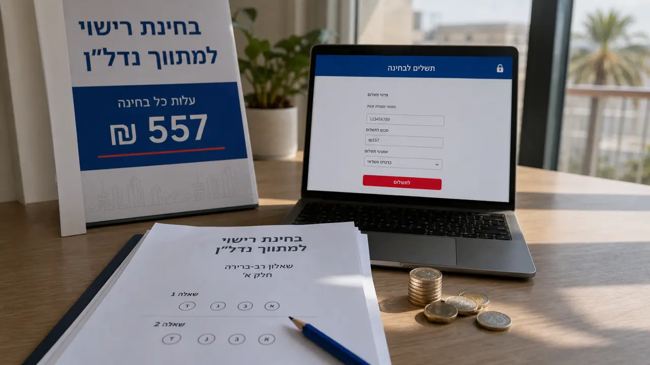 עלות מבחן רישום מתווכים ומועדי הבחינה