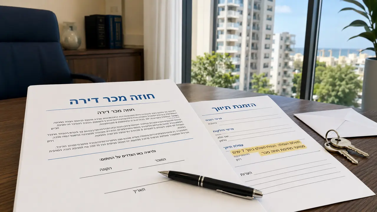 מועד תשלום דמי התיווך בפועל, בחתימת חוזה מכר