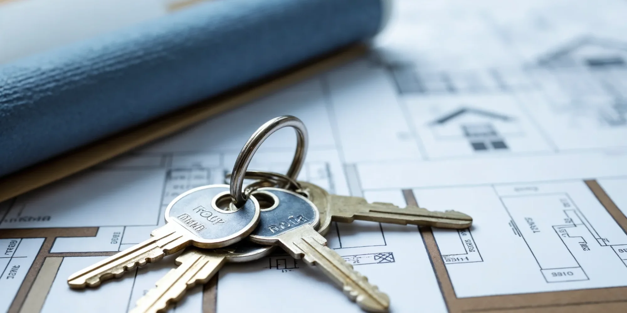 keys-blueprint-representing-real-estate-home-ownership